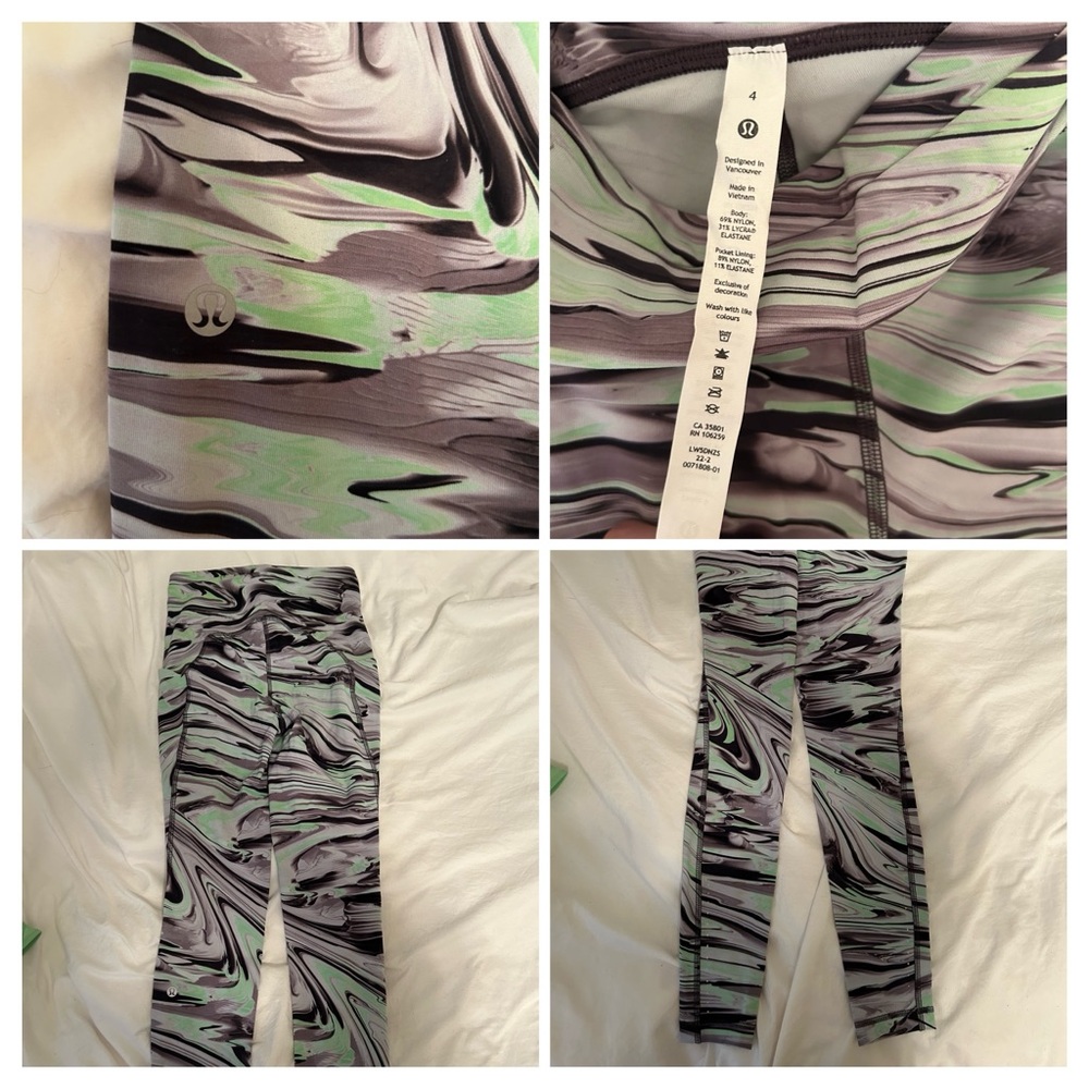 Lululemon style 4 swift speed high rise in paint glide warp